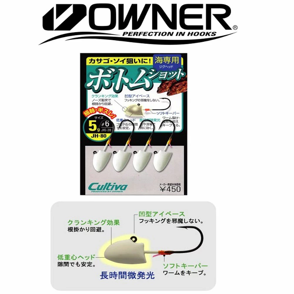 Owner Μολυβοκεφαλή LRF Cultiva JH-80G 9gr No2 4τμχ 1 Owner Μολυβοκεφαλή LRF Cultiva JH-80G 9gr No2 4τμχ